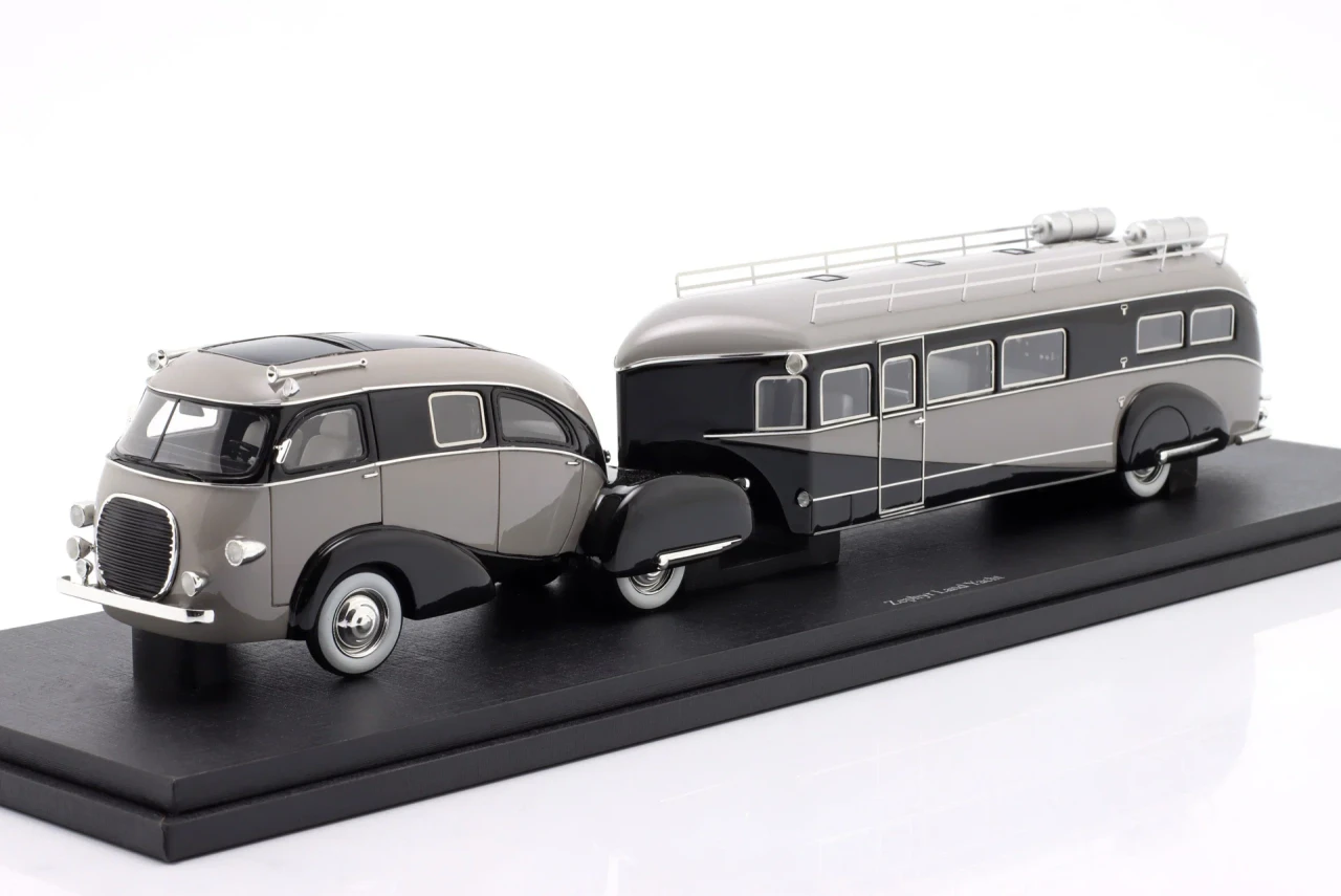 1/43 AutoCult 1936 Zephir Country Yacht (Grey & Black) Car Model