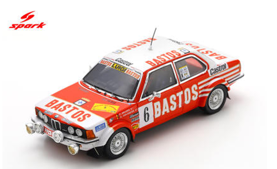 1/43 Spark BMW 323i Gr 2 No.6 5th Condroz Rally 1982 P. Snijers - G. van Oosten Car Model