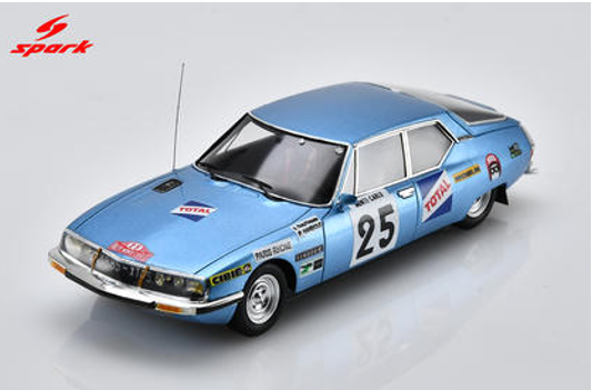 1/43 Spark Citroën SM No.25 Monte Carlo Rally 1972 R. Trautmann - J-P. Hanrioud Car Model