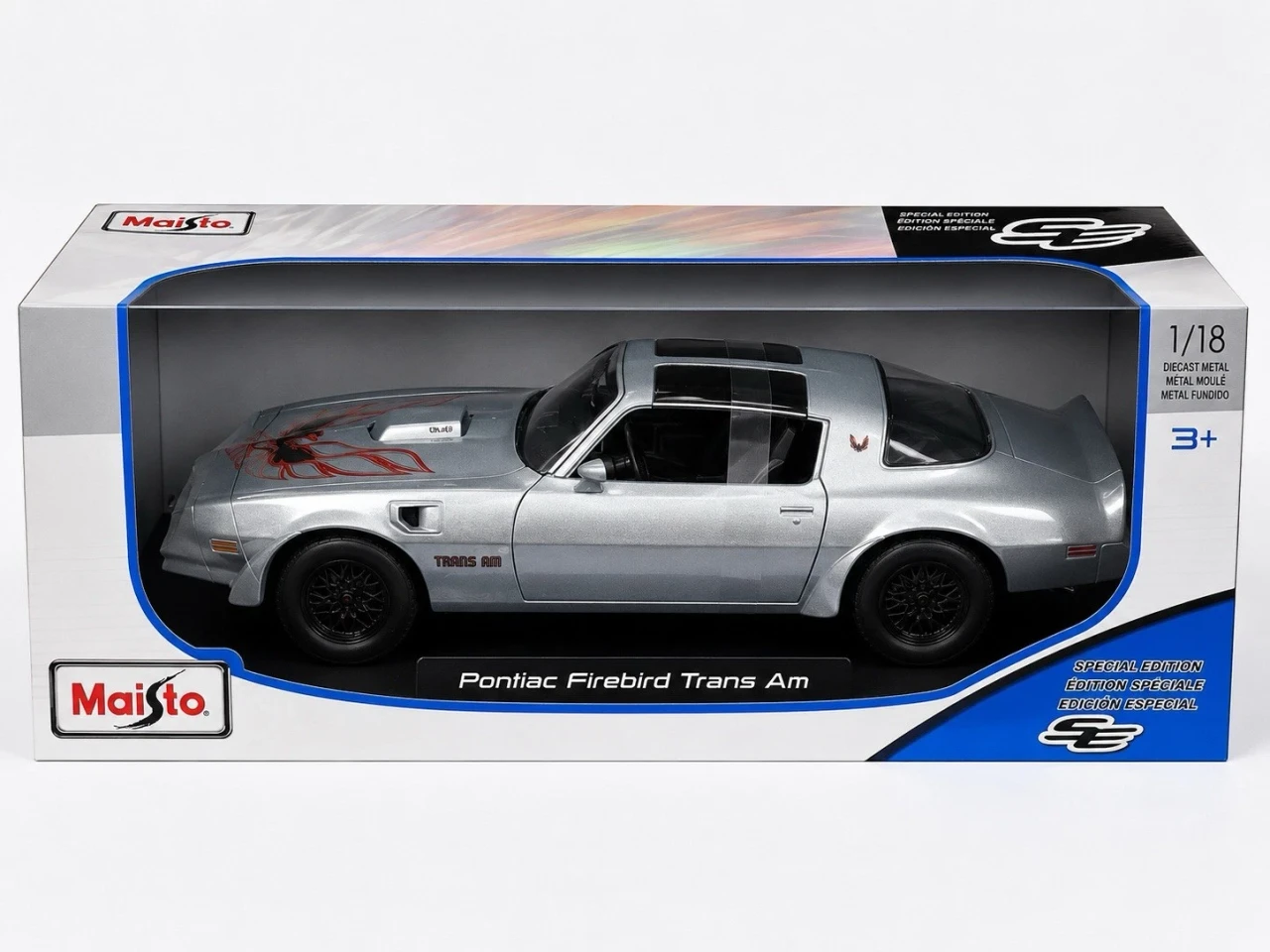 1/18 Maisto 1978 Pontiac Firebird Trans Am (Silver) Diecast Car Model