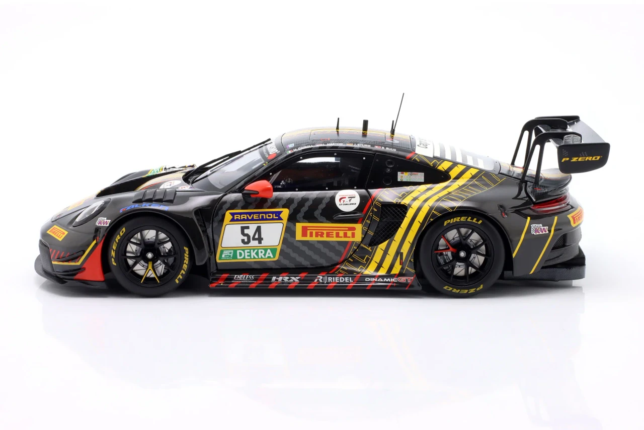 1/18 Minichamps 2025 Porsche 911 GT3R 24H Nurburgring 3rd Place Dinamic GT-Team Buus, Hartog, Sturm, Cairoli Diecast Car Model