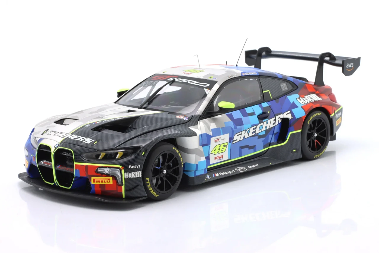 1/18 Minichamps 2025 BMW M4 GT3 EVO Team WRT Valentina Rossi, Raffaele Marciello Winner Race1 GTWC Misano Diecast Car Model