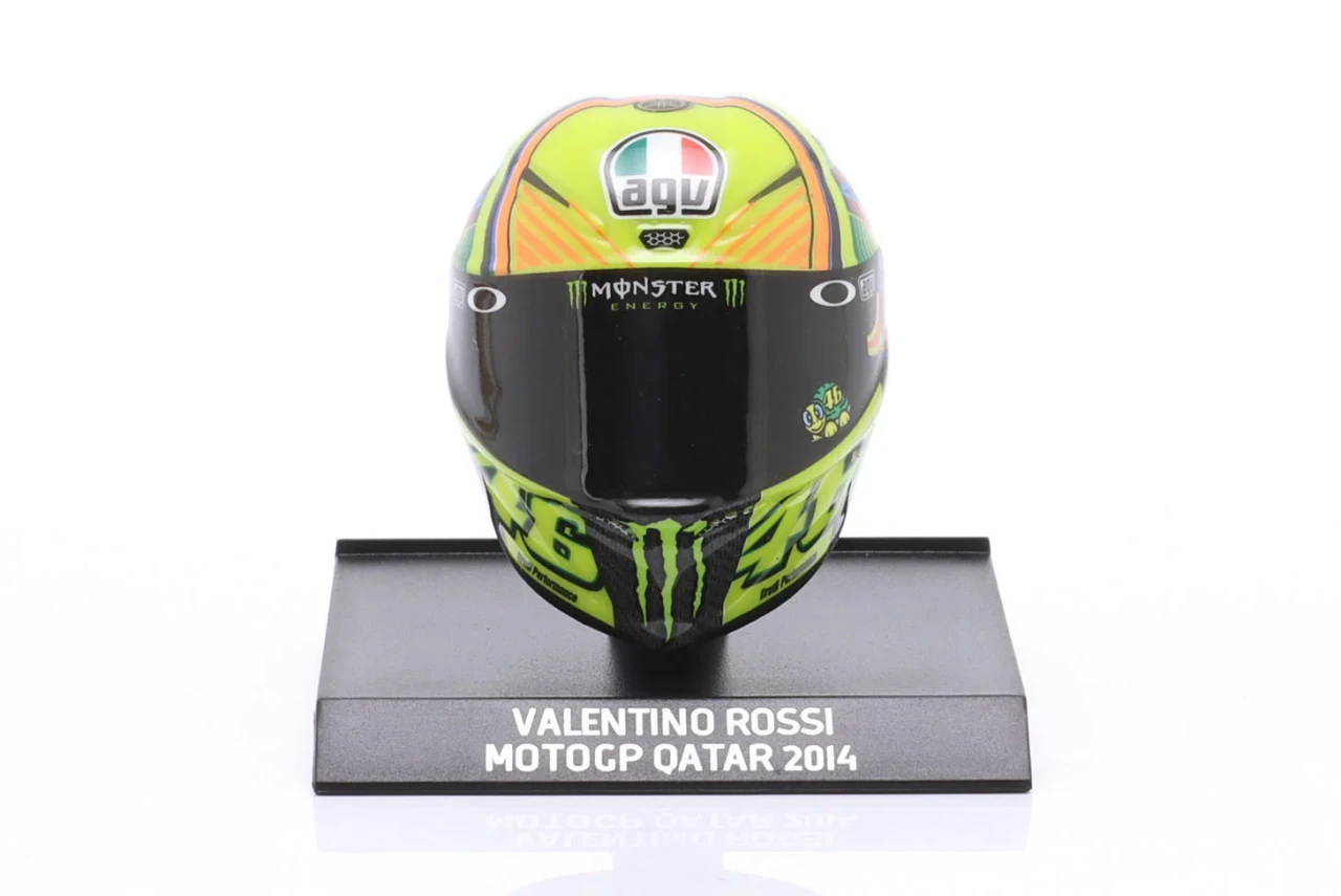 1/10 Minichamps 2014 Valentino Rossi Movistar Yamaha MotoGP #46 2nd MotoGP Qatar Helmet Model