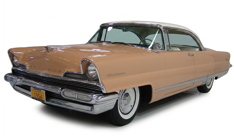1/18 Sunstar 1956 Lincoln Premiere Hard Top (Desert Buff Yellow with Starmist White Top) Diecast Car Model