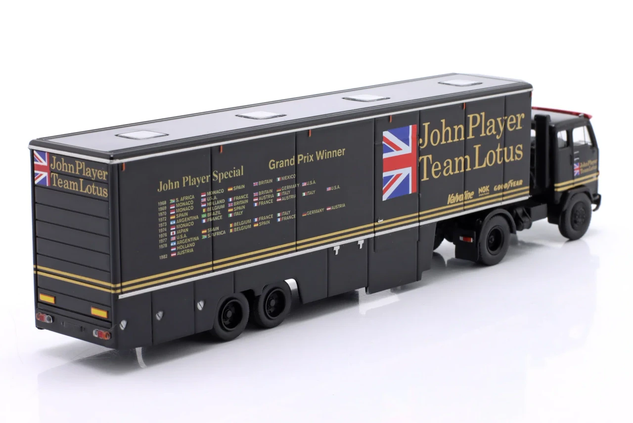1/87 Brekina Volvo F89 Race Transporter John Player Team Lotus Formula 1 1973 Diecast Model