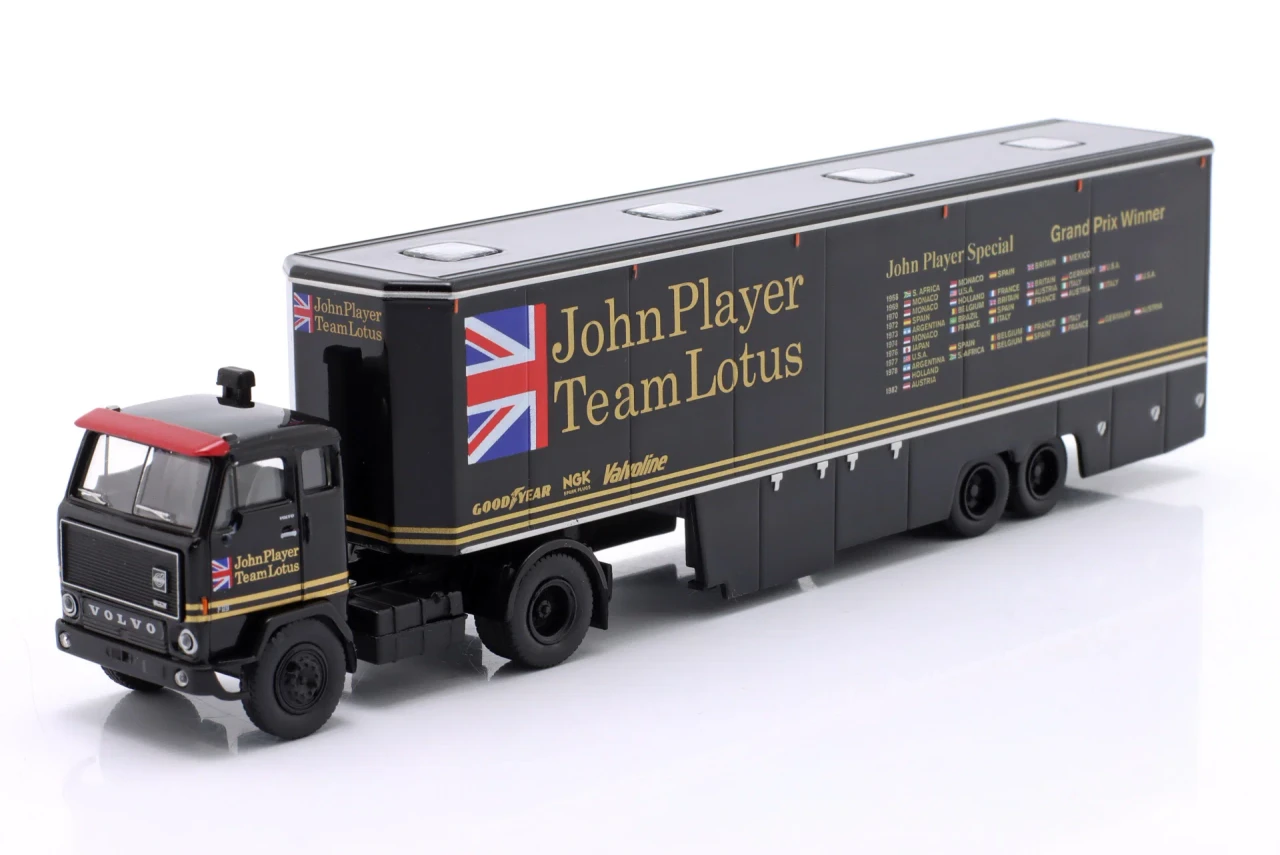 1/87 Brekina Volvo F89 Race Transporter John Player Team Lotus Formula 1 1973 Diecast Model