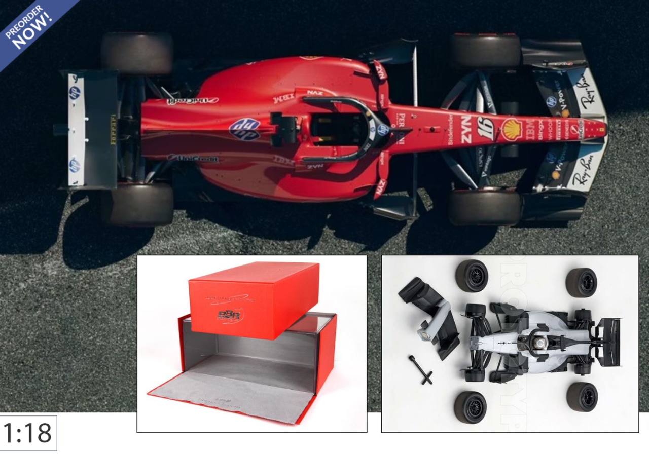 1/18 BBR 2026 F1 Ferrari SF26 Italian GP Schumacher Tribute #16 Charles Leclerc Car Model Luxury Package