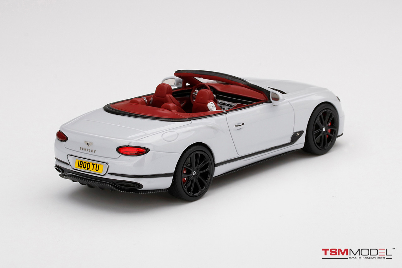 1/43 TSM Bentley Continental GT Convertible ICE White Resin Car