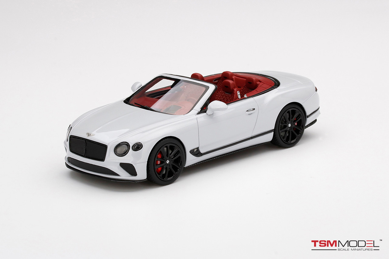 1/43 TSM Bentley Continental GT Convertible ICE White Resin Car Model