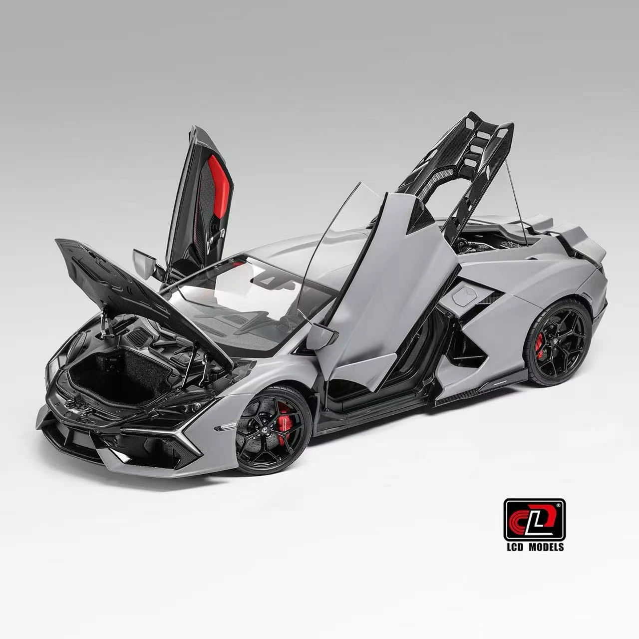1/18 LCD Lamborghini Revuelto (Matte Grey) Diecast Car Model