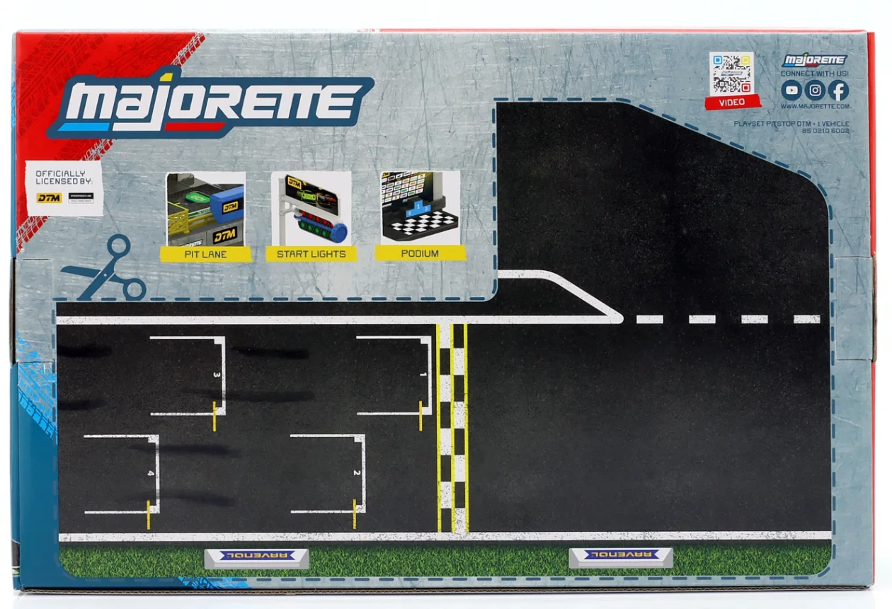 1/64 Majorette DTM Pit Stop Diorama Set with Porsche 911 GT3 R