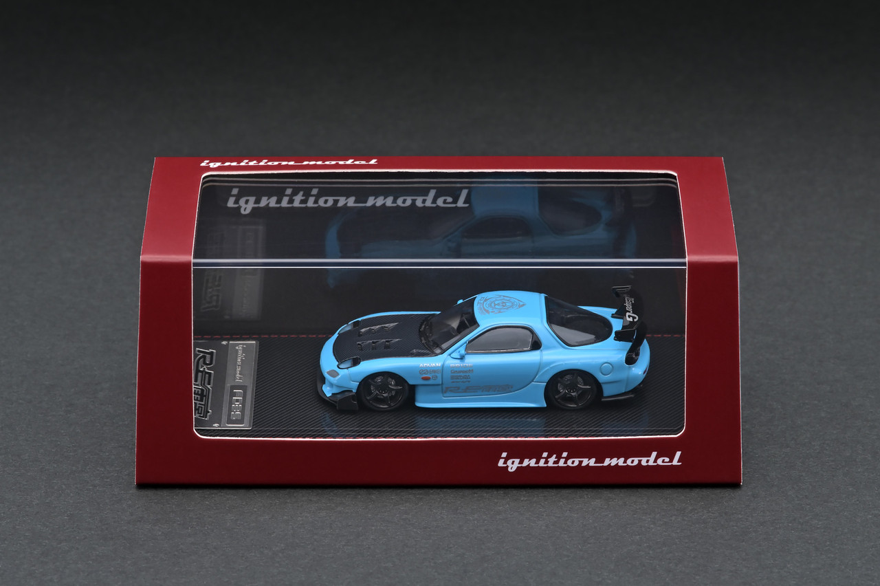 1/64 IG Ignition Model Mazda RX-7 (FD3S) RE Amemiya Light Blue Car Model