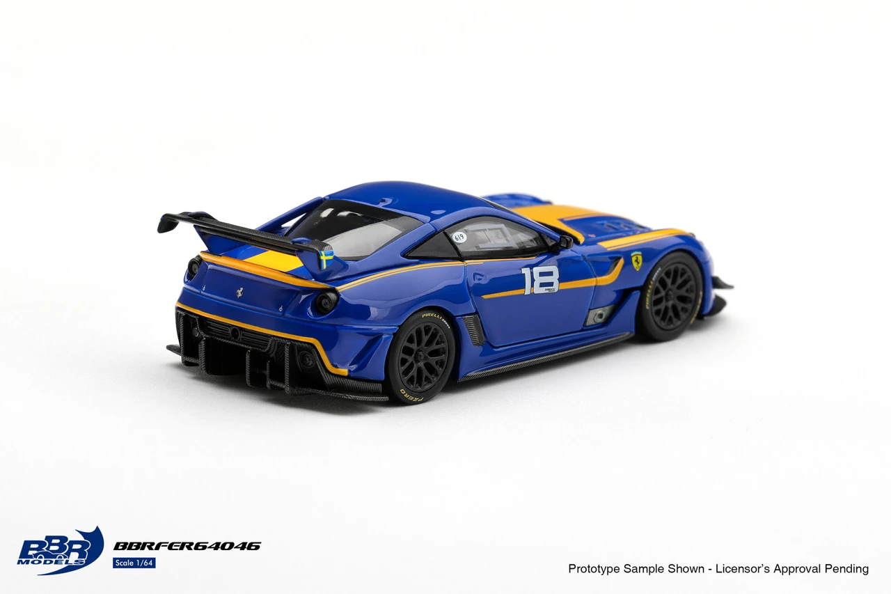 1/64 BBR Ferrari 599XX Evo #18 (Blue) Diecast Car Model