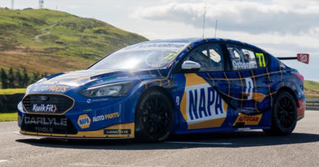 1/43 Spark NAPA Racing UK - No.77 - Ford Focus Titanium BTCC - Knockhill - Race Against Dementia Sam Osborne Car Model