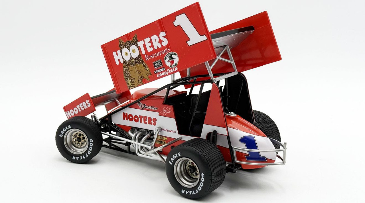 1/18 ACME 1995 #1 Hooters Sprint Car “Slammin Sammy” Swindell Diecast Car Model