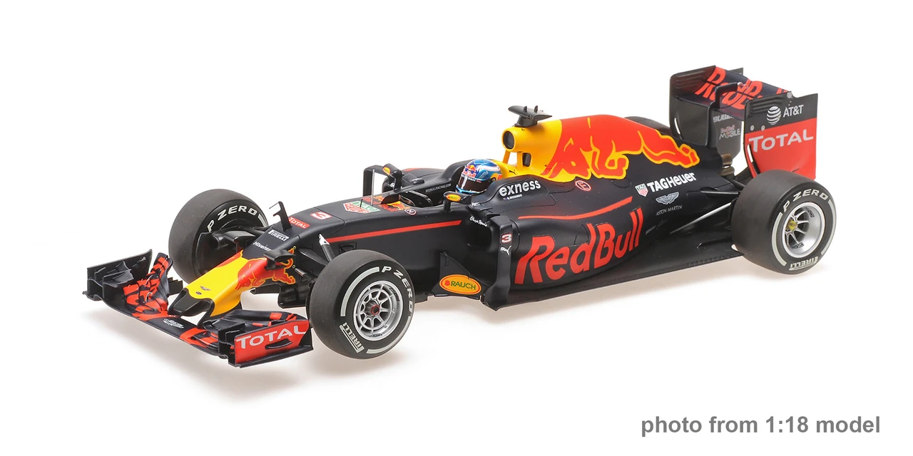 1/64 Minichamps 2016 F1 Red Bull Racing TAG Heuer RB12 Spanish GP 4th Place Daniel Recciardo Diecast Car Model