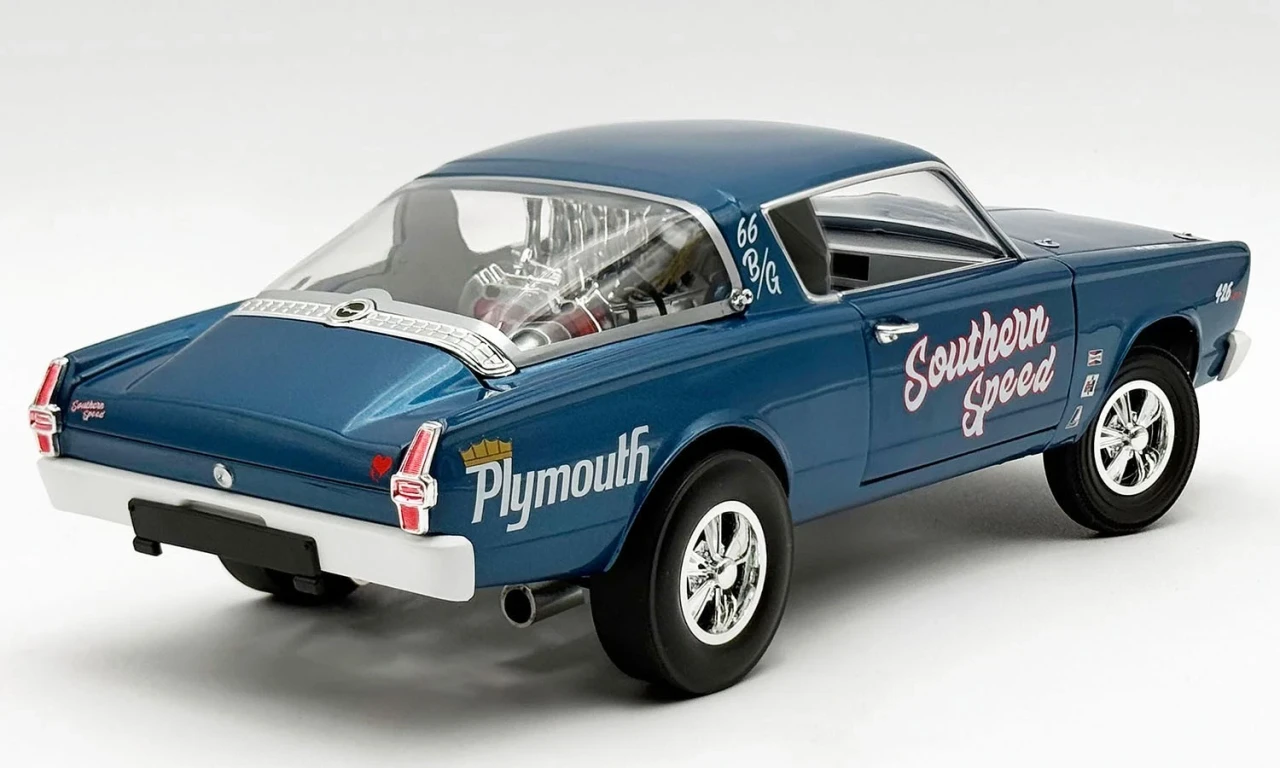 1/18 ACME 1966 Plymouth HEMI Under Glass Cuda Southern Speed Diecast Car Model