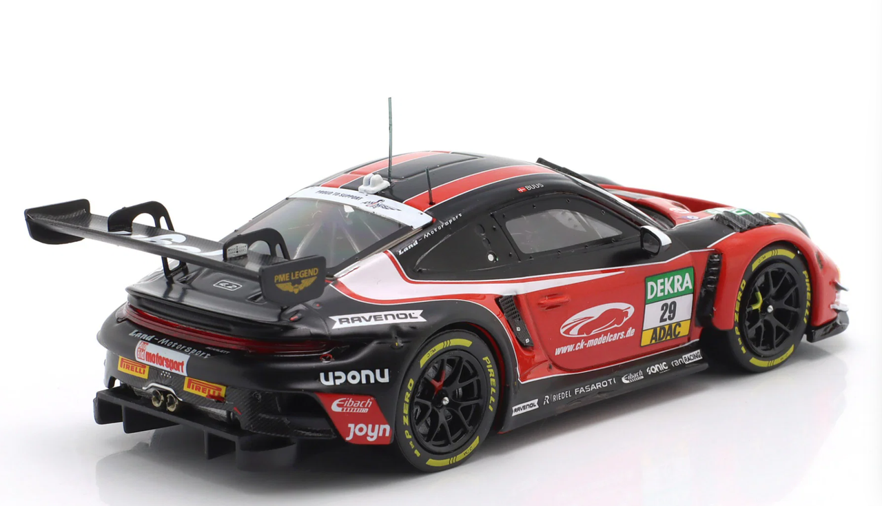1/43 Ixo Porsche 911 GT3 R #29 DTM 2026 Bastian Buus Land Motorsport Diecast Car Model with Collector's Box