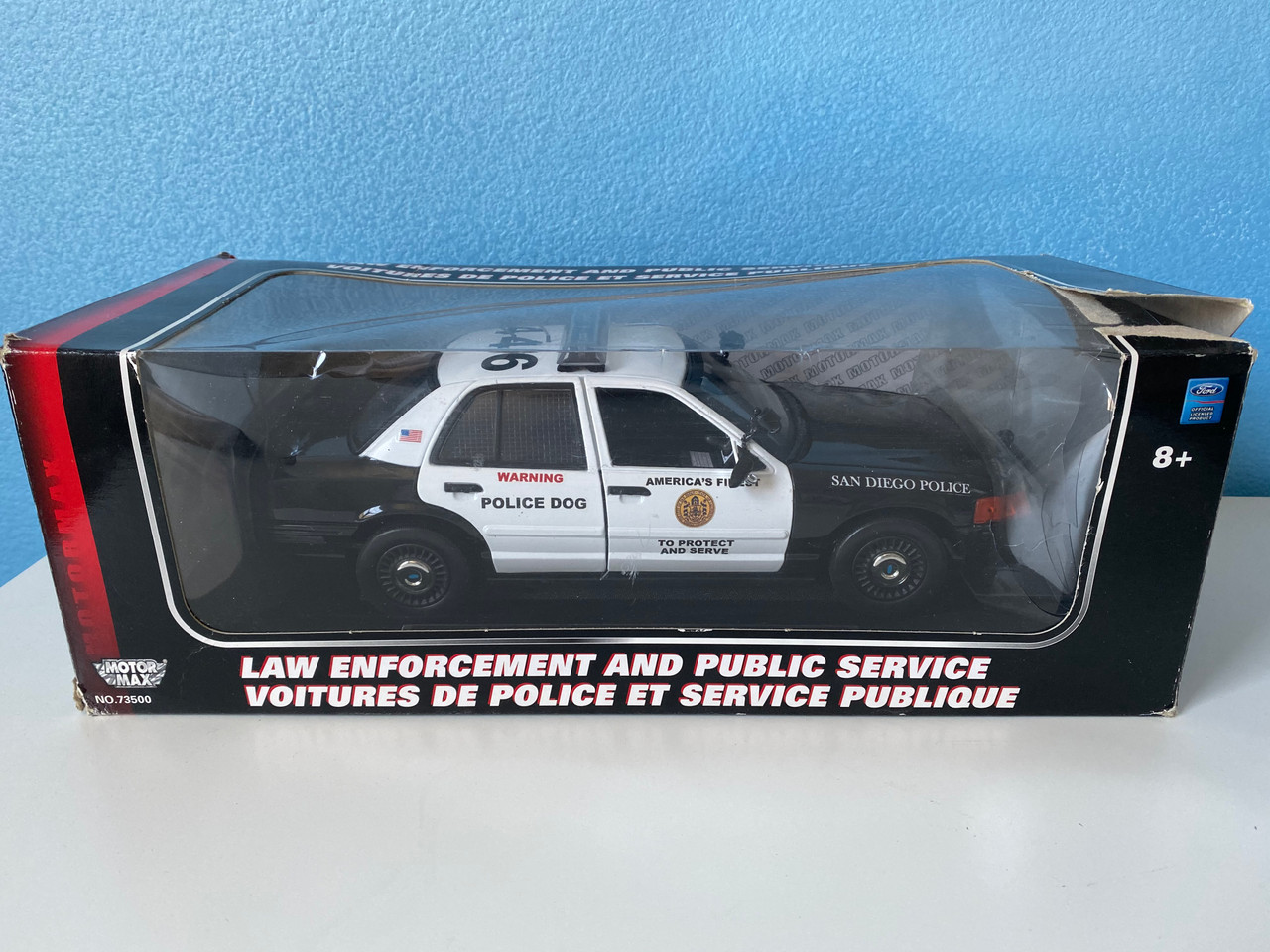 1/18 Ford Victoria Crown San Diego Law Enforcement and Public Service Police Car w/ Custom Lights and Siren