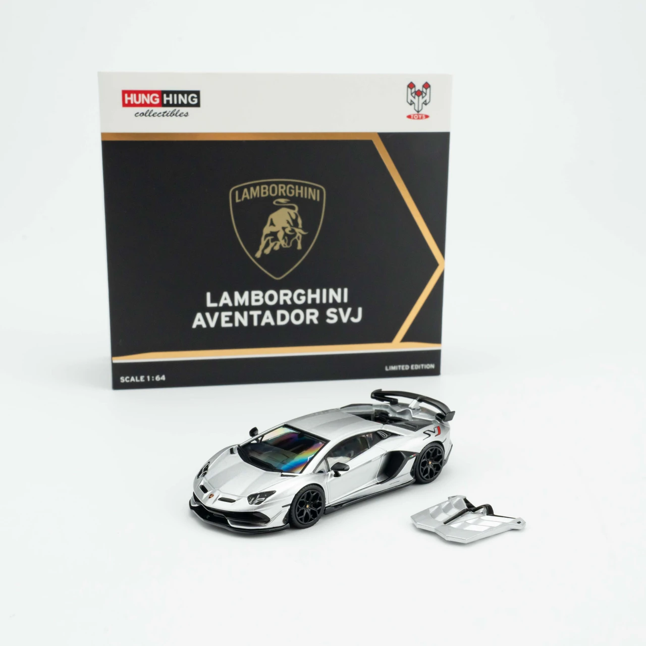 1/64 HH Collectibles Lamborghini Aventador SVJ (Silver) Diecast Car Model