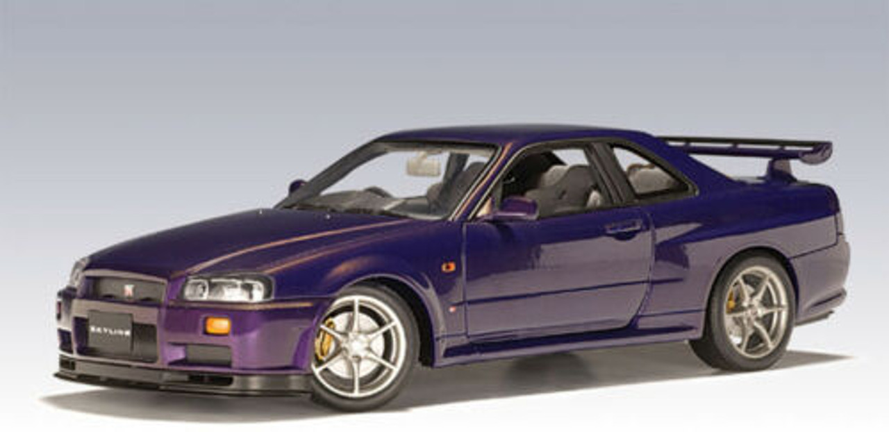 1/18 AUTOart 1999 Nissan Skyline GT-R GTR (R34) (Midnight Purple) Diecast Car Model