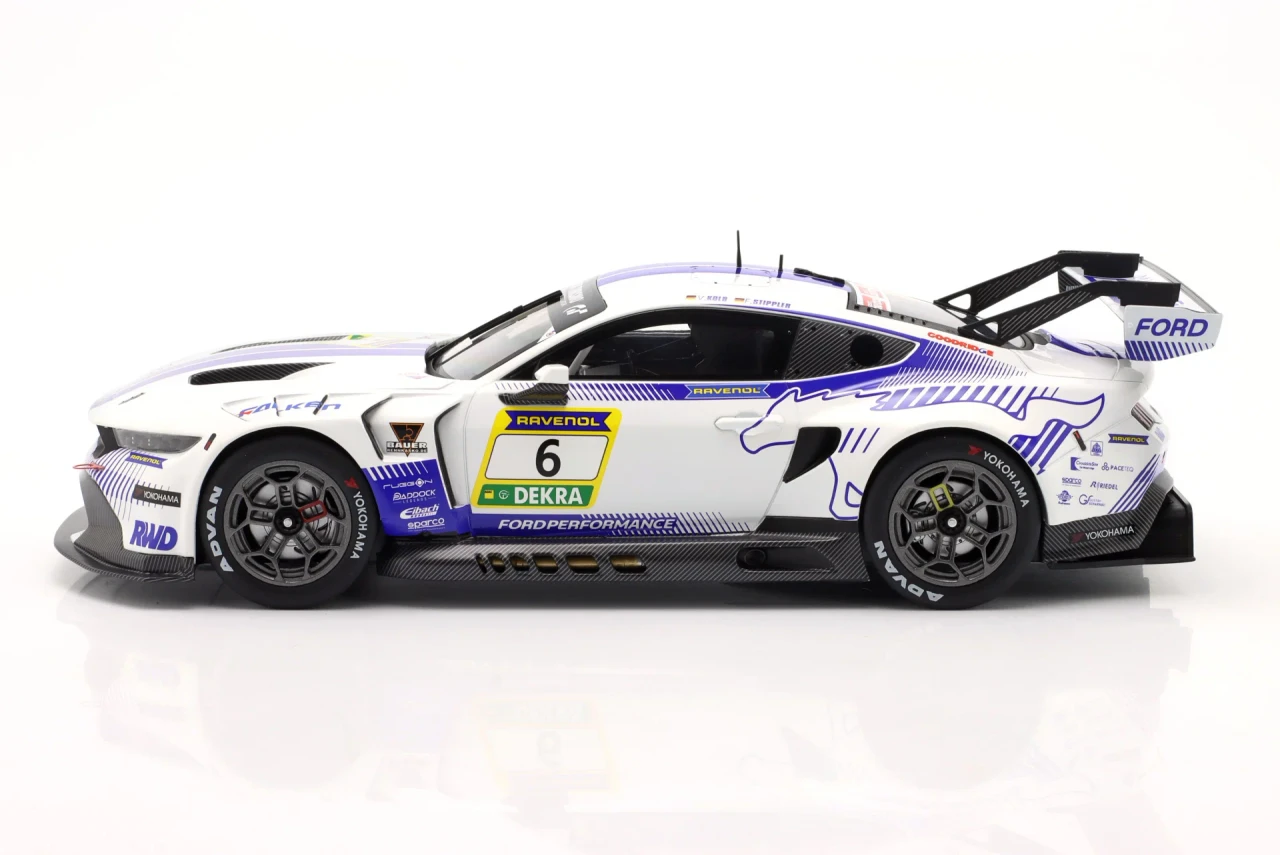 1/18 Ixo 2025 Ford Mustang GT3 #6 winner NLS 8 Nürburgring HRT Ford Performance Frank Stippler, Vincent Kolb Diecast Car Model