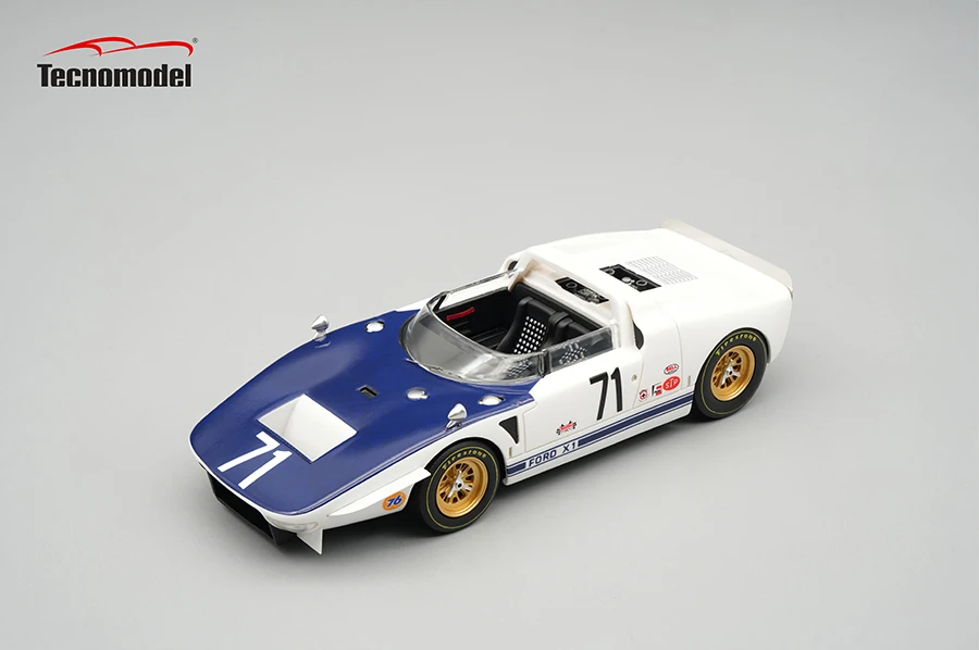 1/43 Tecnomodel Ford GT 40 Roadster X1 1965 Riverside Driver: C. Amon Car #71 Limited Edition Car Model