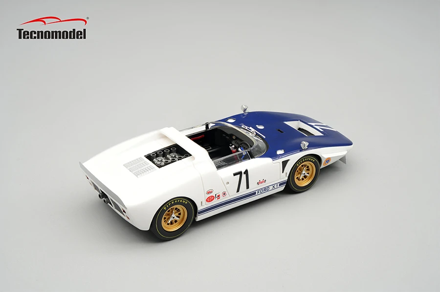 1/43 Tecnomodel Ford GT 40 Roadster X1 1965 Riverside Driver: C. Amon Car #71 Limited Edition Car Model