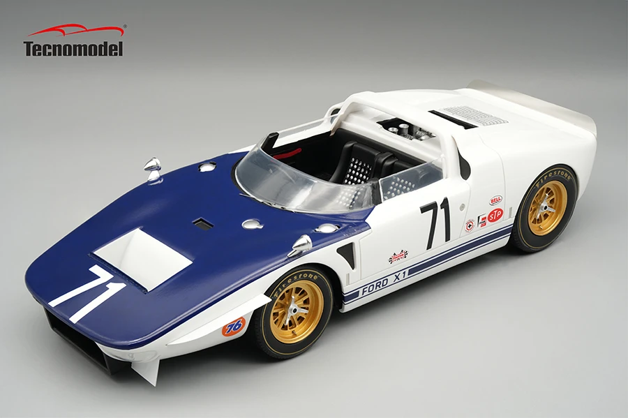 1/18 Tecnomodel Ford GT 40 Roadster X1 1965 Riverside Driver: C. Amon Car #71 Limited Edition Car Model