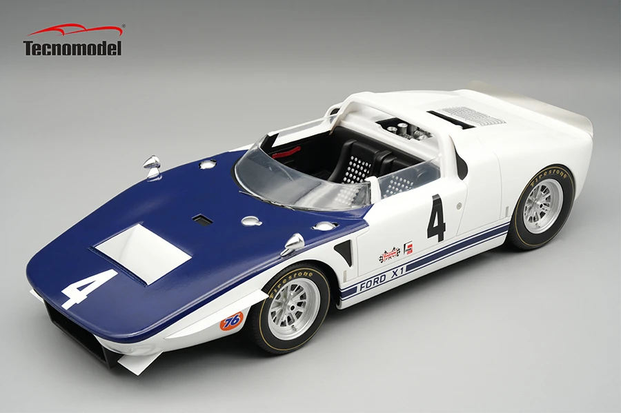 1/18 Tecnomodel Ford GT 40 Roadster X1 1965 Nassau Driver: C. Amon Car #4 Limited Edition Car Model