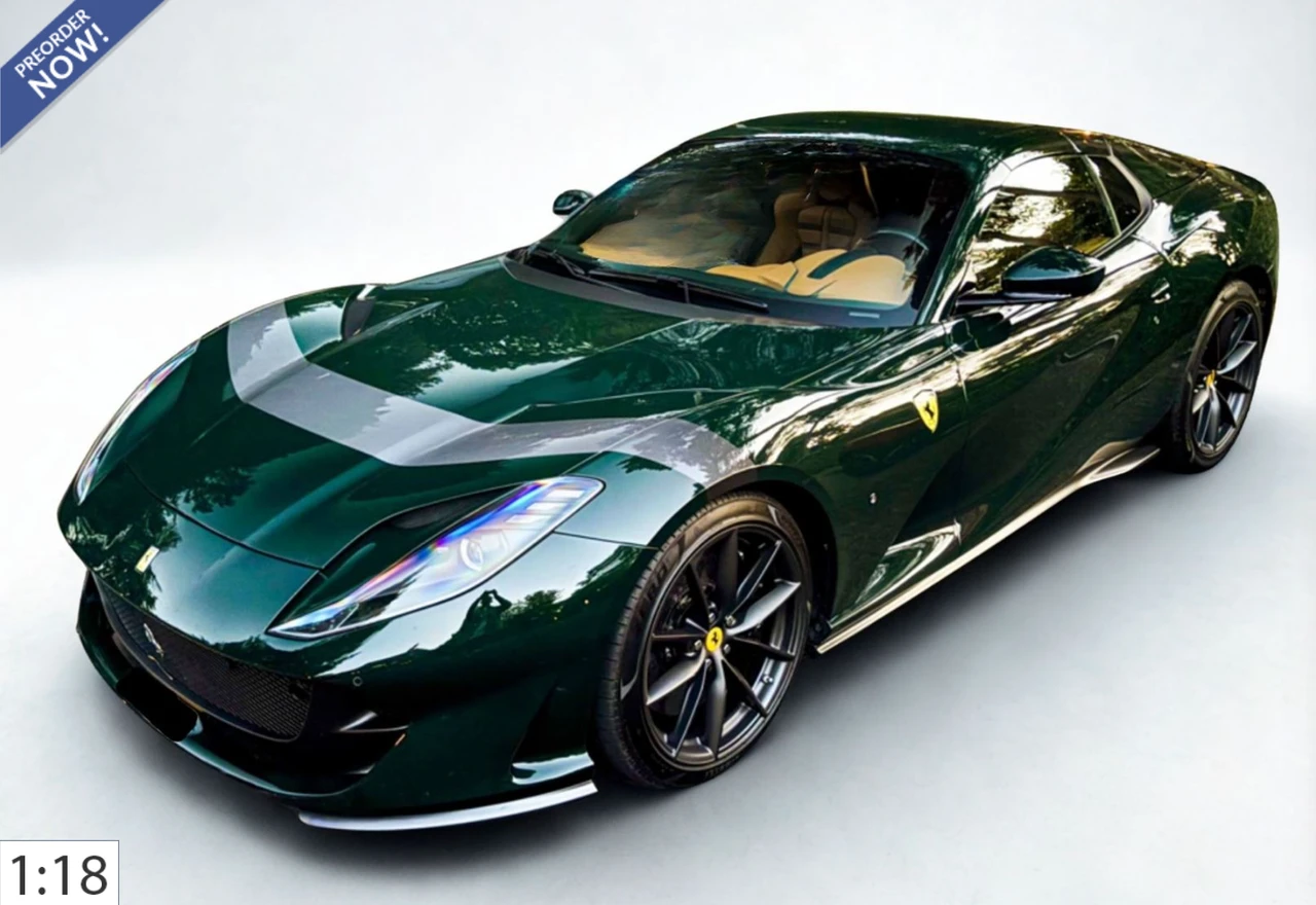 1/18 BBR Ferrari 812 GTS (Pine Green Metallic) Car Model Limited 24 Pieces