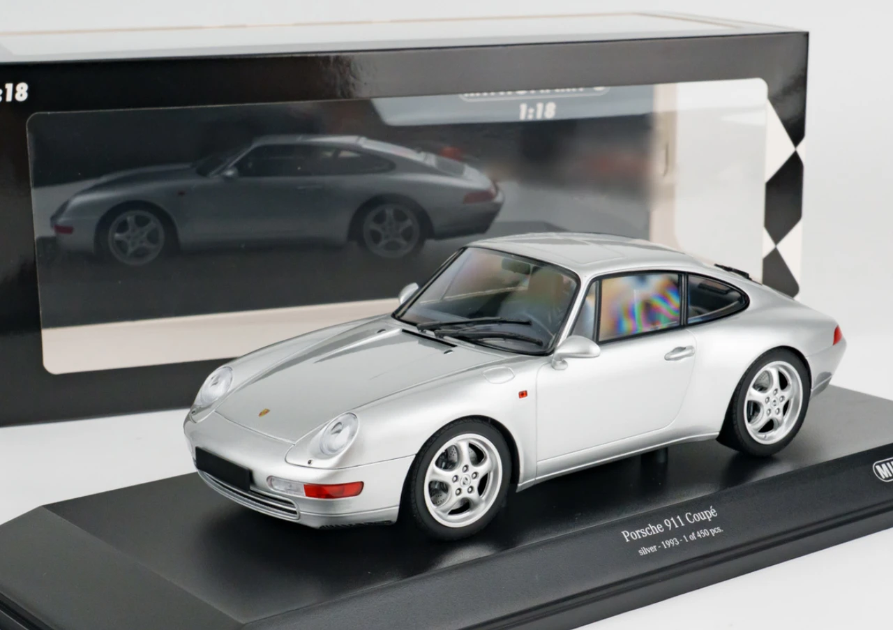 1/18 Minichamps 1993 Porsche 911 (993) Coupe (Silver) Diecast Car Model