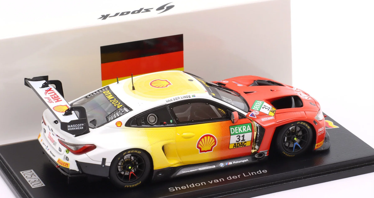 1/43 Spark 2024 BMW M4 GT3 #31 DTM Schubert Motorsport Sheldon van der Linde Car Model