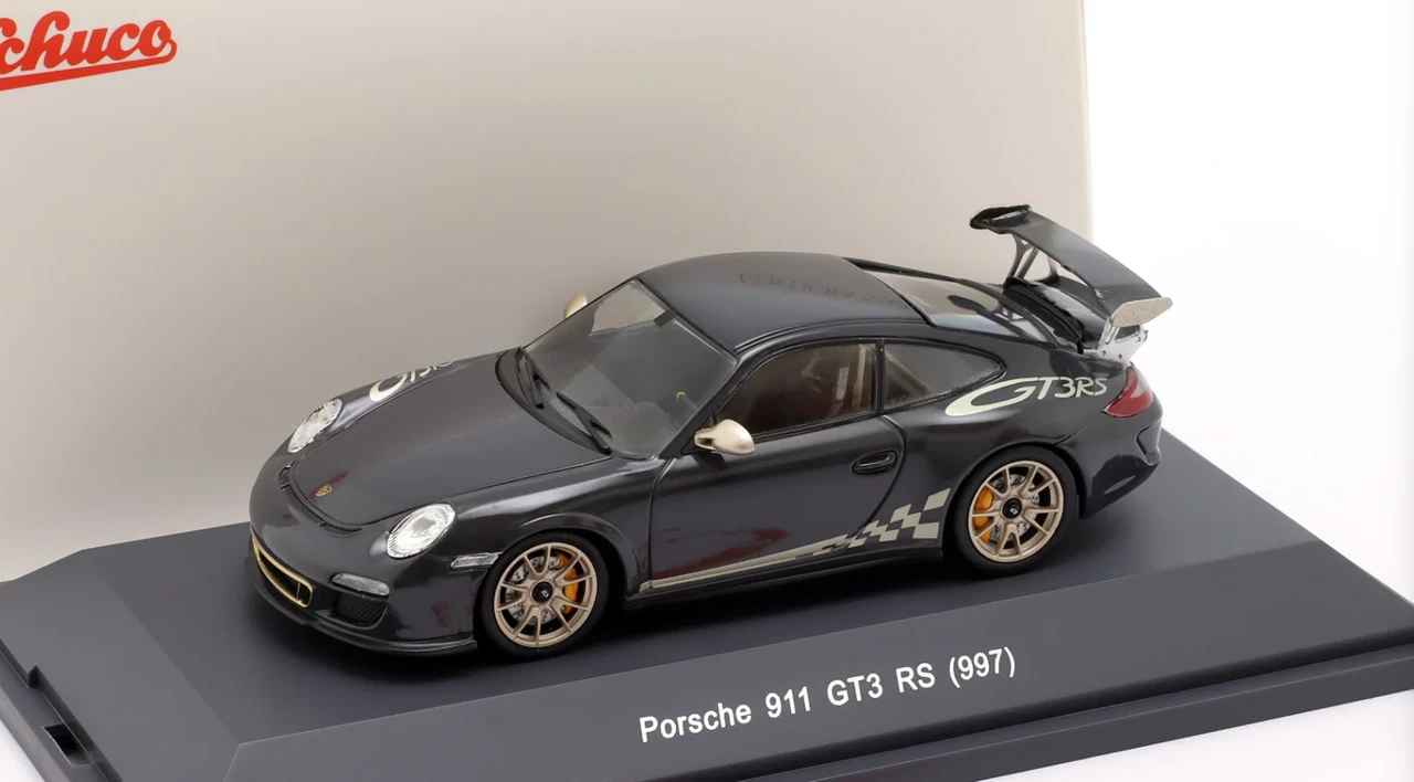 1/43 Schuco 2011 Porsche 911 (997) GT3 RS Coupe (Dark Grey) Car Model