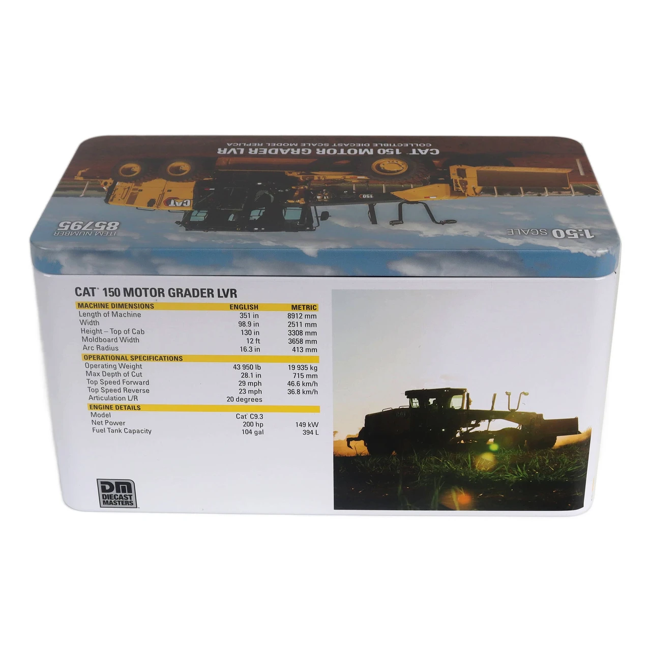 1/50 Diecast Masters Cat 150 LVR Motor Grader Diecast Model