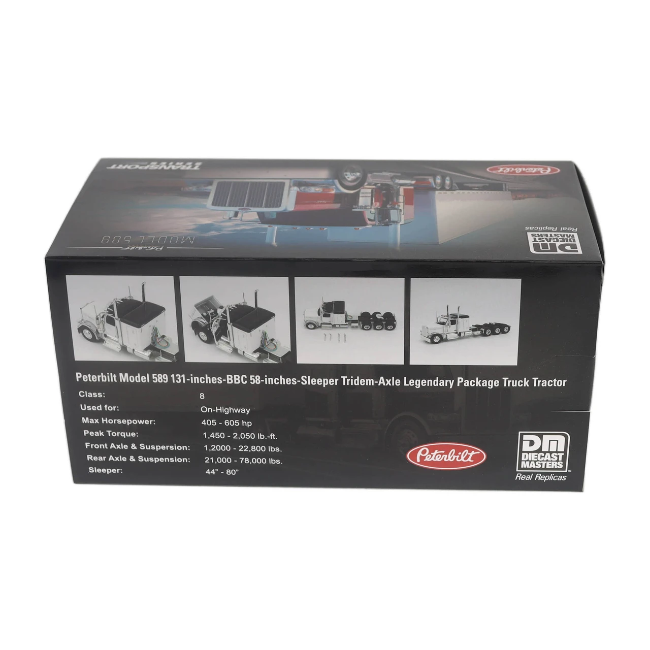 1/50 Diecast Masters Peterbilt Model 589 131-inches-BBC 58-inches-Sleeper Legendary Package Truck Tractor Diecast Model