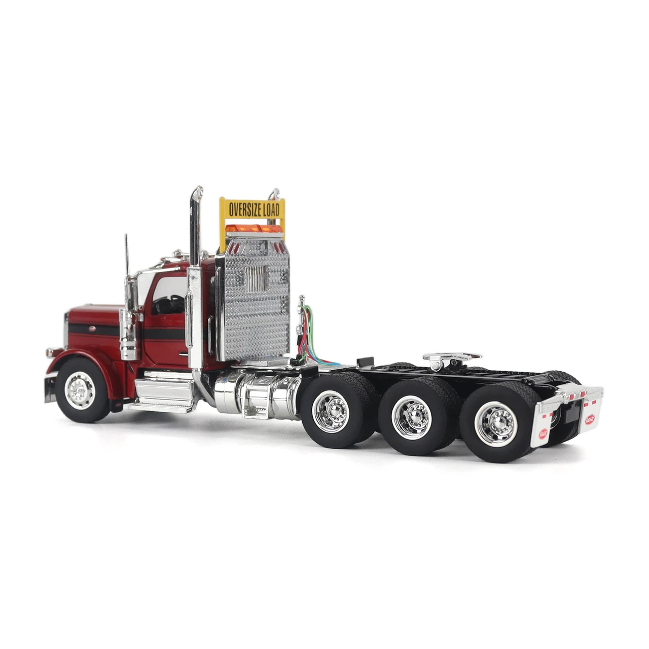 1/50 Diecast Masters Peterbilt Model 589 131-inches-BBC Day-Cab Tridem-Axle Truck Tractor (Legendary Red) Diecast Model
