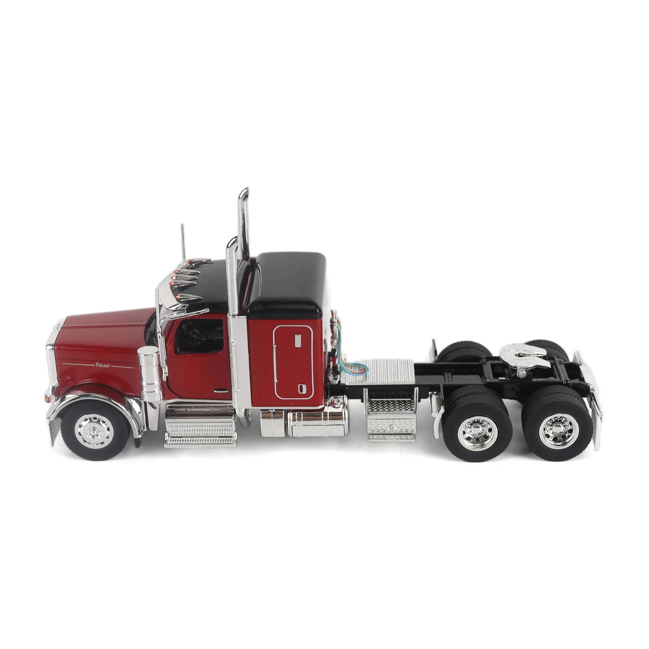 1/50 Diecast Masters Peterbilt Model 589 131-inches-BBC 58-inches-Sleeper Tandem-Axle Legendary Package Truck Tractor (Legendary Red) Diecast Model
