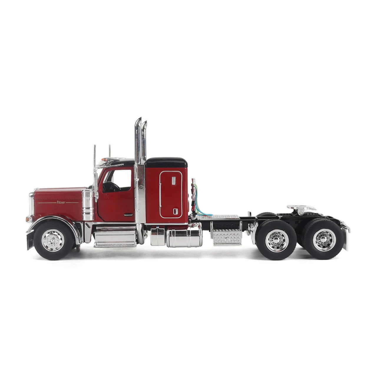 1/50 Diecast Masters Peterbilt Model 589 131-inches-BBC 58-inches-Sleeper Tandem-Axle Legendary Package Truck Tractor (Legendary Red) Diecast Model