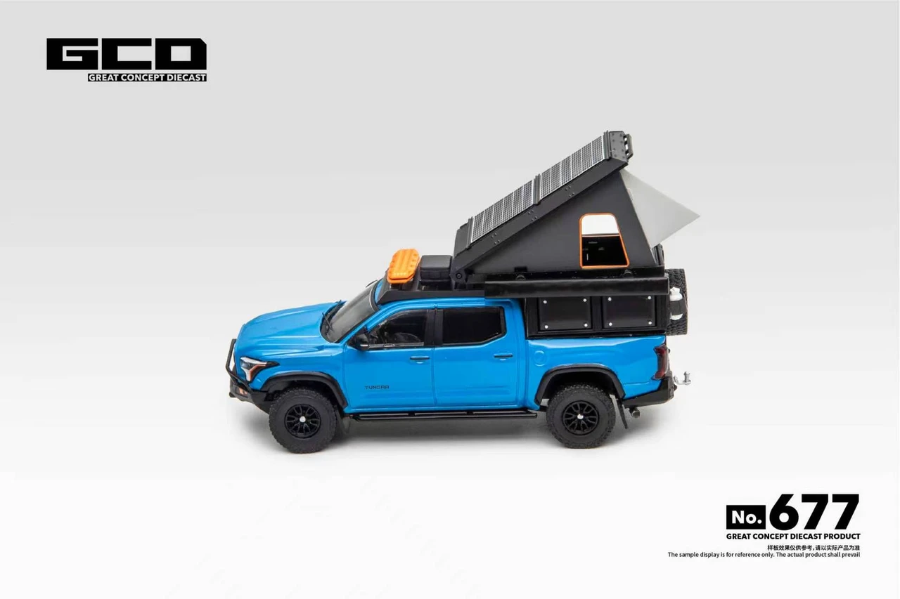 1/64 GCD Toyota Tundra Modified (Blue) Diecast Car Model with Accessories