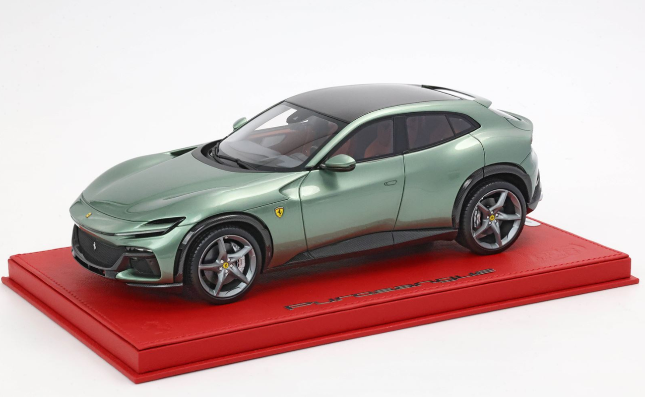 1/18 BBR Ferrari Purosangue Piero Ferrari Personal Car (Verde Dora Green with Carbon Roof) Car Model Limited 20 Pieces
