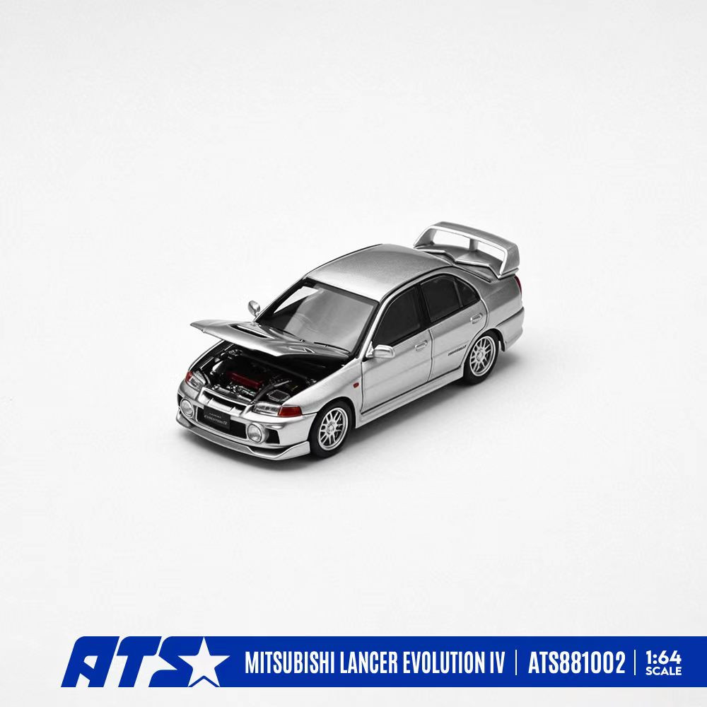1/64 ATS Mitsubishi Lancer EVO IV Evo 4 (Silver) Diecast Car Model