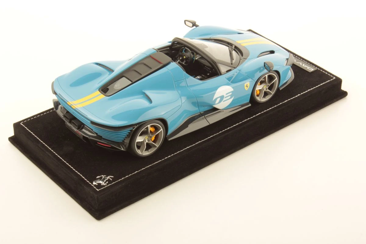1/18 MR Collection Ferrari Daytona SP3 (Azzurro Le Castellet Blue with Giallo Modena Yellow Livery) Car Model Limited 5 Pcs