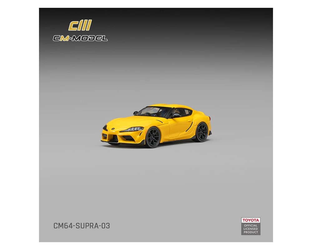 1/64 CM Model Toyota GR Supra (Nitro Yellow) Diecast Car Model