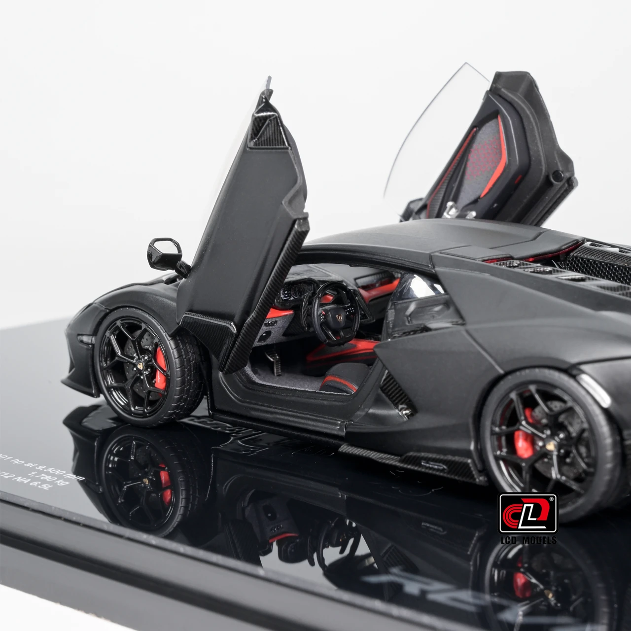 1/43 LCD Lamborghini Revuelto (Matte Black) Diecast Car Model
