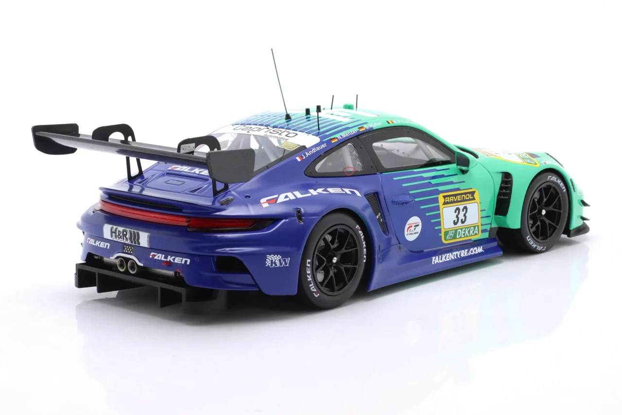 1/18 Ixo 2025 Porsche 911 GT3 R #33 24h Nürburgring Falken Motorsports Julien Andlauer, Nico Menzel, Sven Müller, Alessio Picariello Diecast Car Model