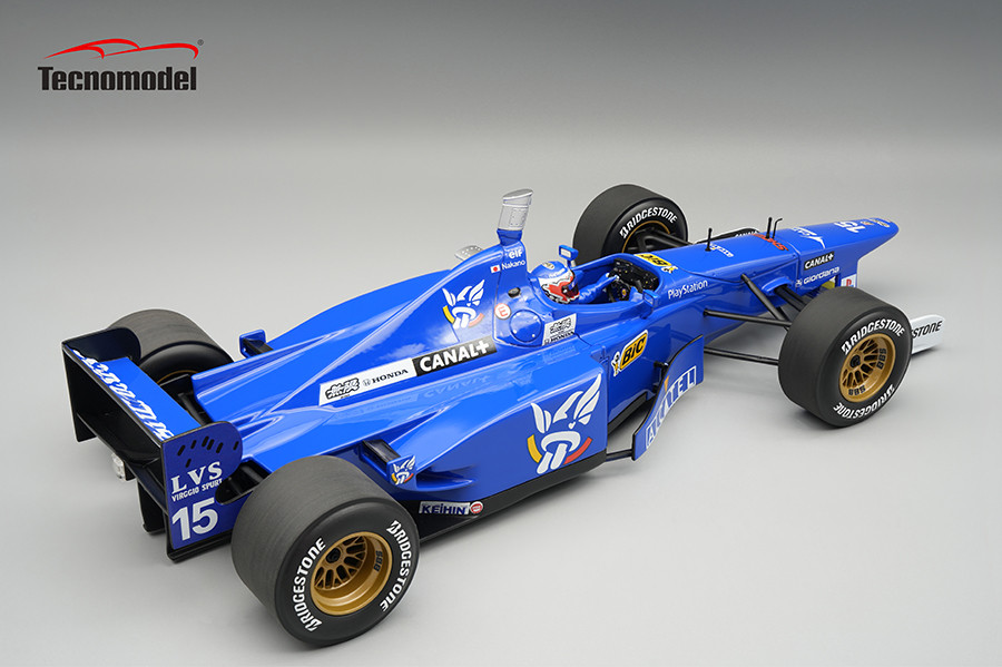1/18 Tecnomodel Prost Mugen JS45 1997 German GP Driver: S.Nakano Car #15 Limited Edition Car Model with Driver Figure