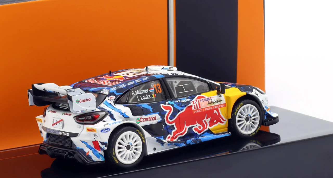 1/43 Ixo 2024 Ford Puma Rally1 #13 Rally Japan M-Sport Ford World Rally Team Louis Louka, Grégoire Munster Diecast Car Model