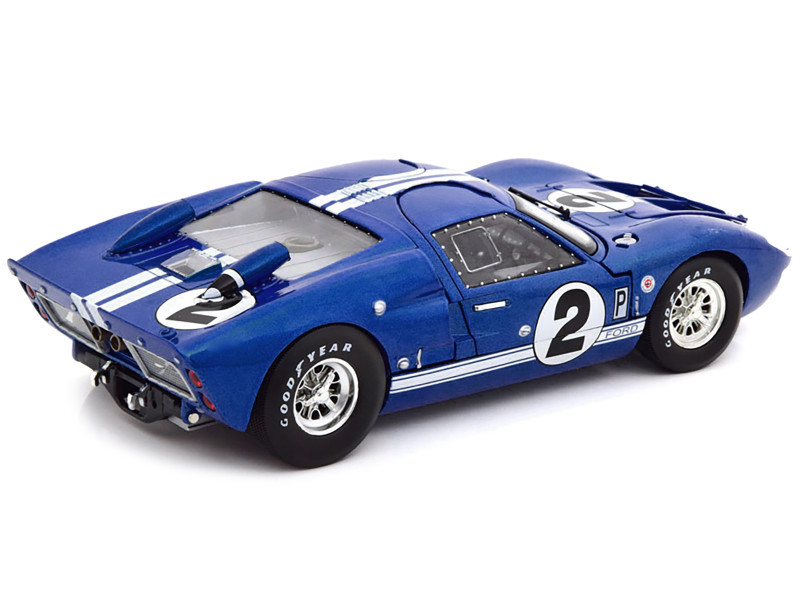 1/18 Shelby Collectibles 1966 Ford GT40 GT 40 Mark II #2 Blue 12 Hours of Sebring Diecast Car Model