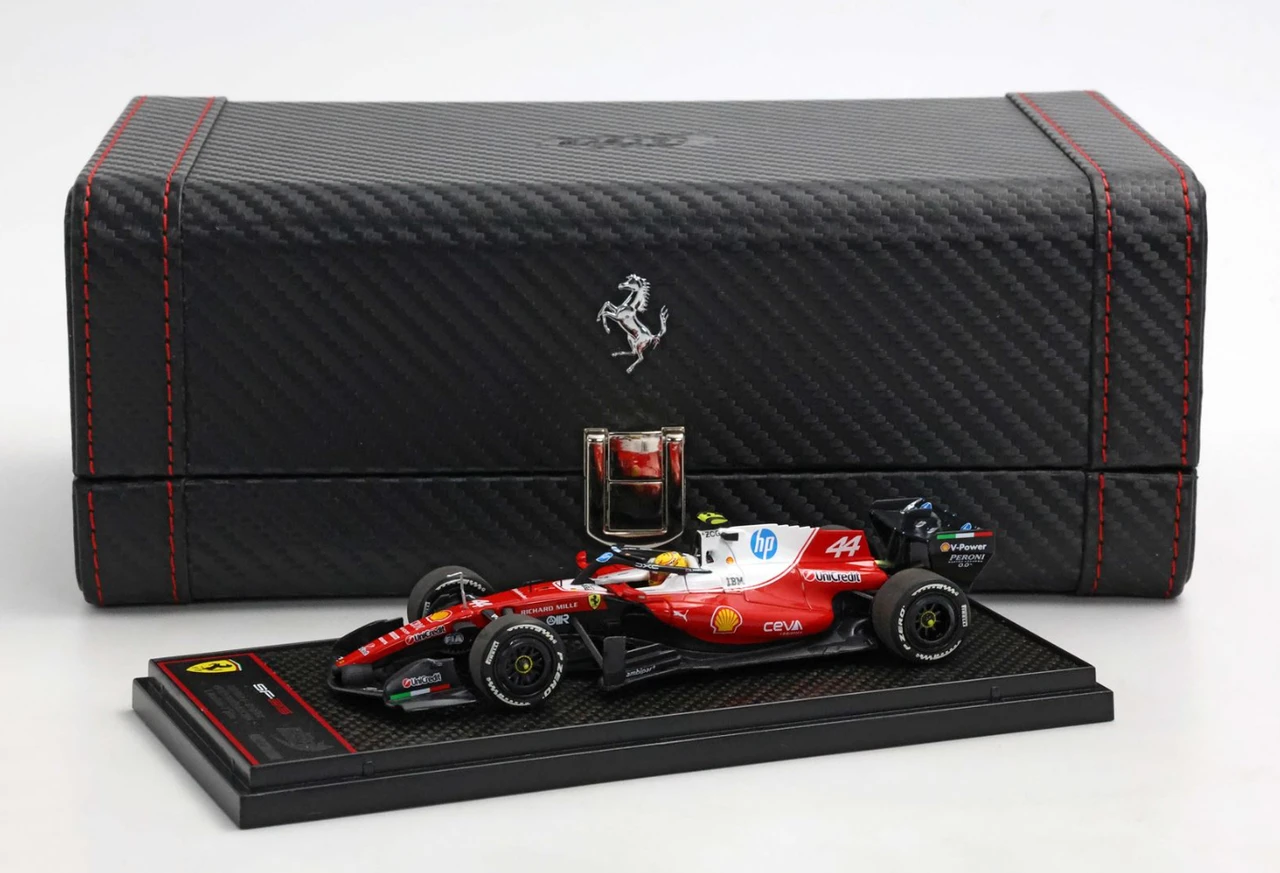 1/43 BBR 2026 F1 Ferrari SF26 Chinese GP #44 Lewis Hamilton Leather Box Set Limited 48 Pieces